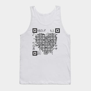 QR CODE Heart Identification Tank Top